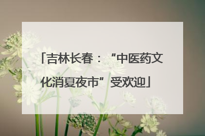 吉林长春：“中医药文化消夏夜市”受欢迎